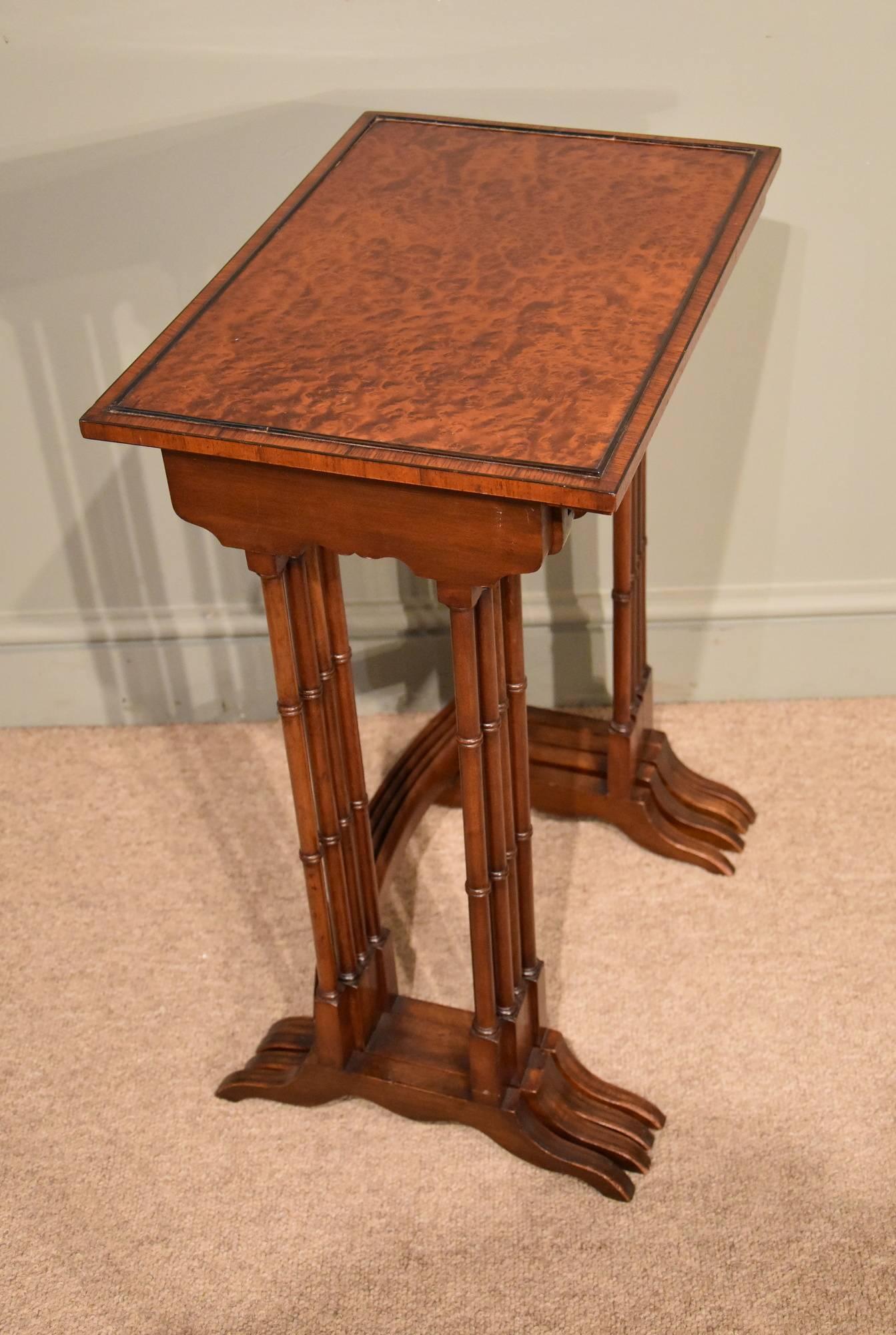 Good Nest of Four Late 19th Century Thuya Tables In Good Condition In Wiltshire, GB