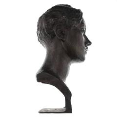 Antique 20th Century Francis William Doyle Jones Bronze Bust Sculpture, 1930