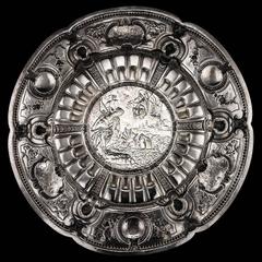 Rare Continental Solid Silver Large Plaque / Charger, circa 1890