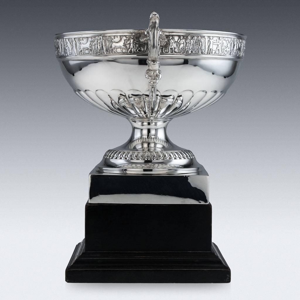 Antique 19th Century Victorian Silver Neoclassical Bowl, Elkington, circa 1895 In Excellent Condition In Royal Tunbridge Wells, Kent