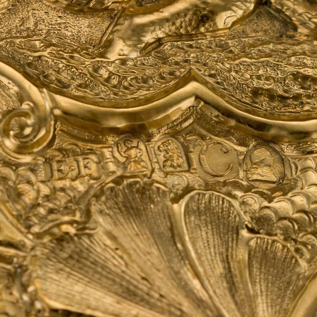 Antique Georgian Solid Silver Gilt Kettle Stand, Edward Farrell, circa 1818 3