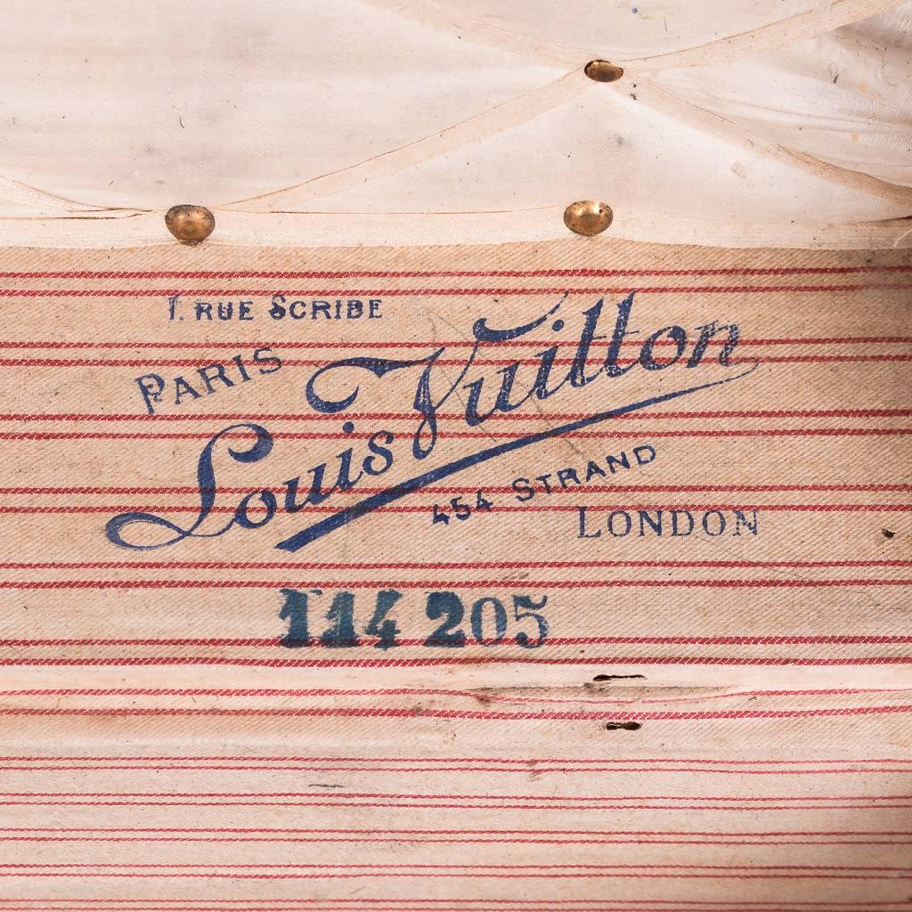 Antique 20th Century Louis Vuitton Woven Canvas Tisse Steamer Trunk, circa 1900 2
