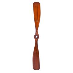 Used 20th Century Belgian Walnut Gnome Helice Normale Two-Blade Propeller