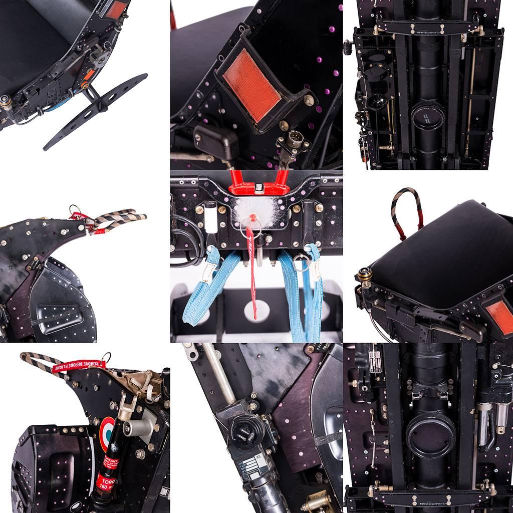 Aluminum Stylish and Very Unusual Martin Baker Aircraft Ejection Seat, circa 1974