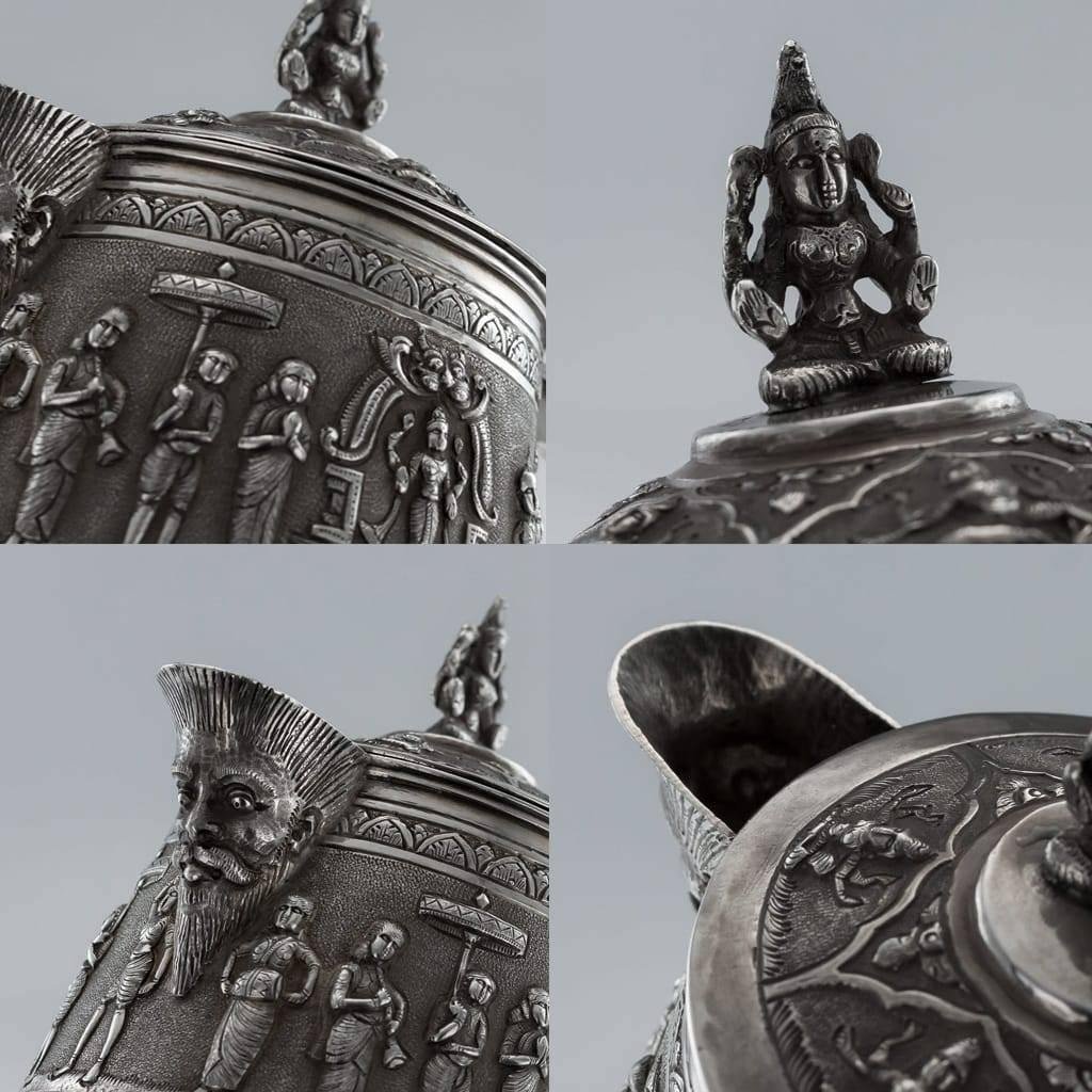how did the prince of wales get his hands on the silver swami tea set during his 1875 trip to india