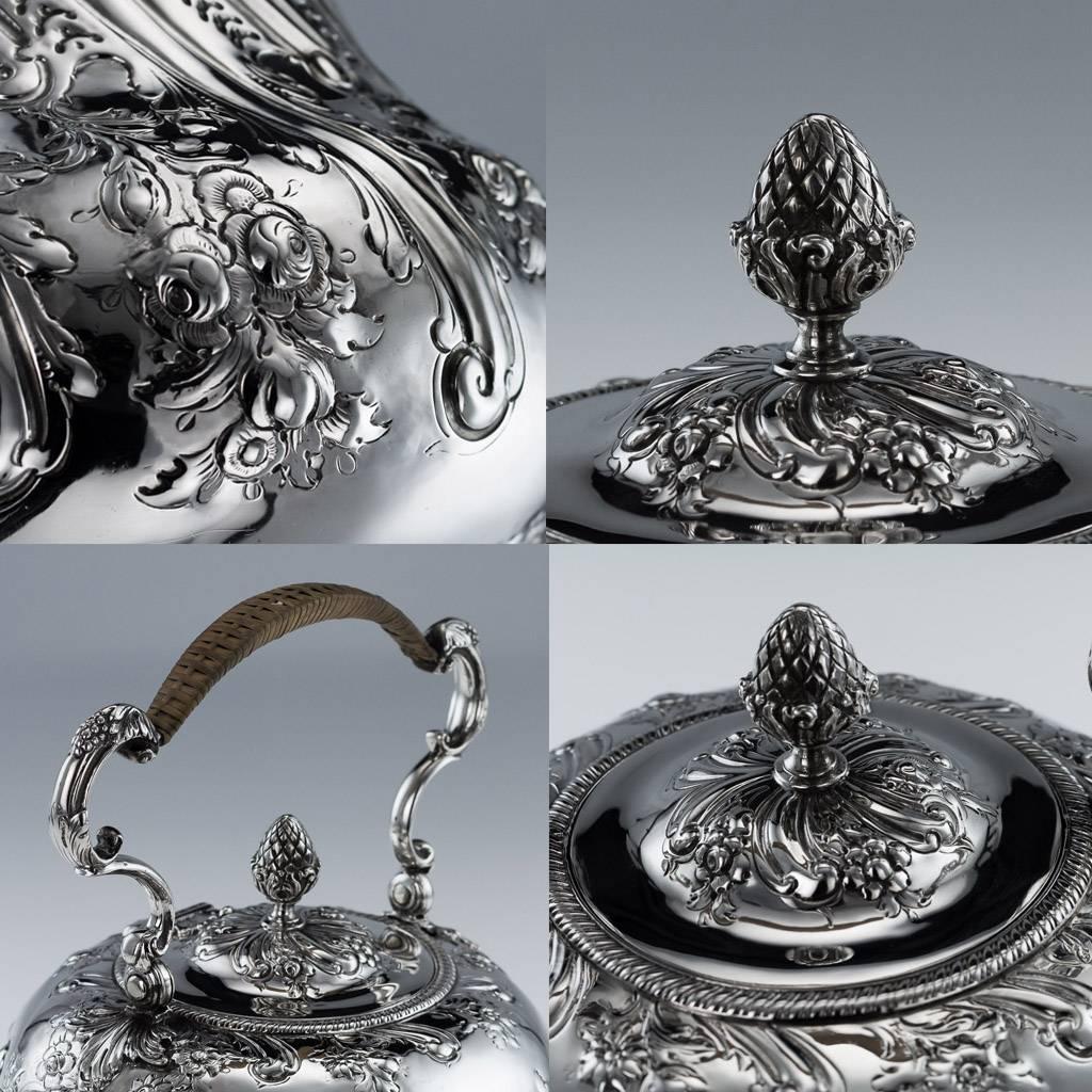 antique silver tea kettle