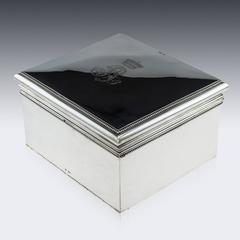 19th Century Victorian Solid Silver Boxed Desk Writing Set, London, circa 1863