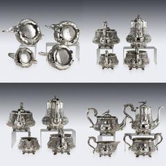 Antique Regency Solid Silver Four-Piece Tea and Coffee Set, London, circa 1835