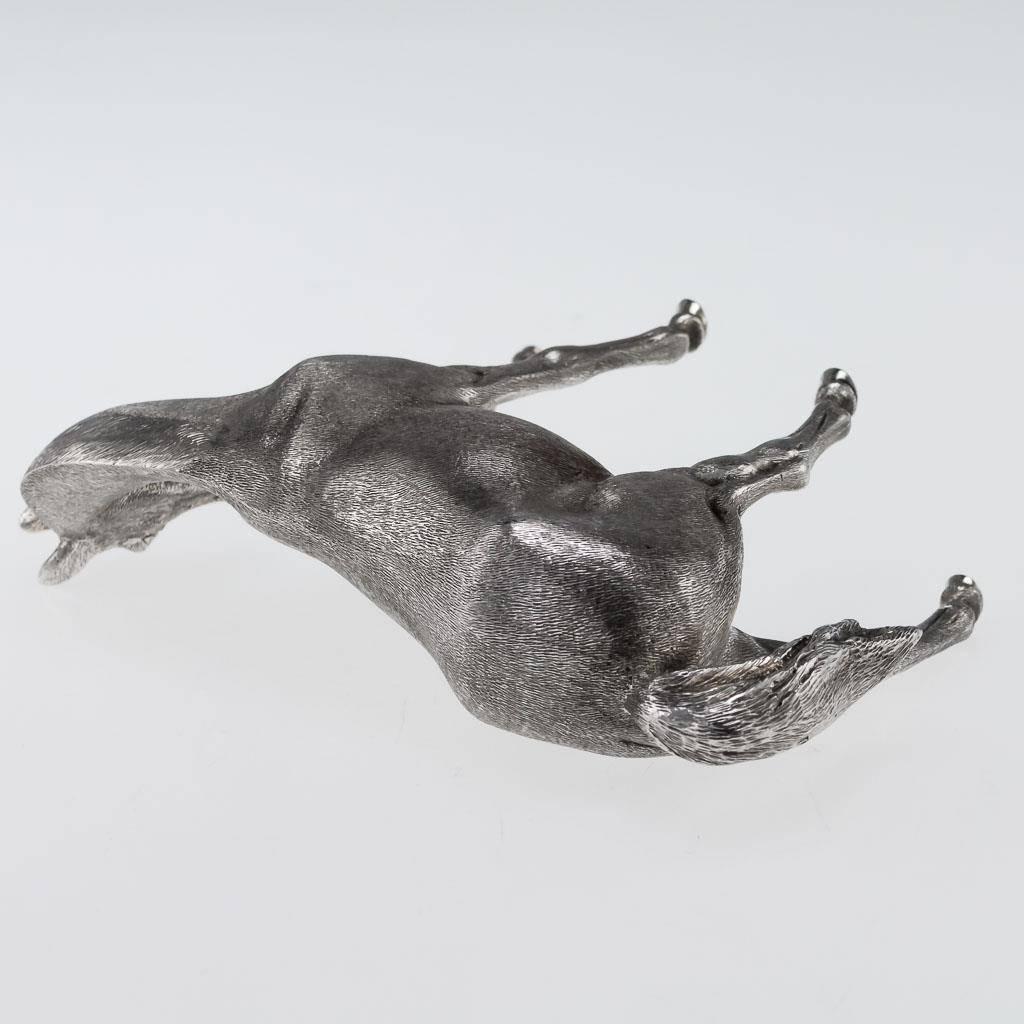 Stunning 20th Century Solid Silver Model of a Horse, London, circa 1983 1