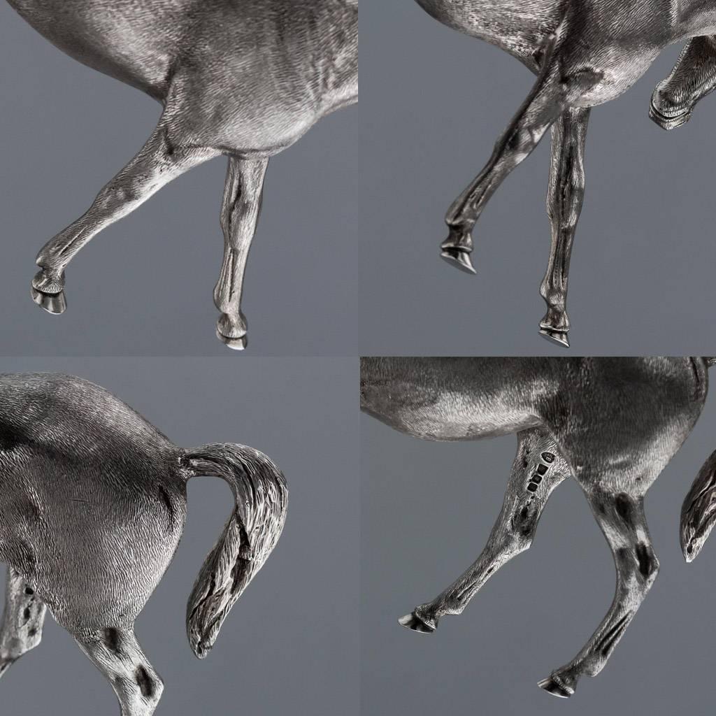 Stunning 20th Century Solid Silver Model of a Horse, London, circa 1983 2