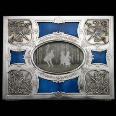 Antique 20th Century French Art Nouveau Solid Silver & Enamel Casket, circa 1900