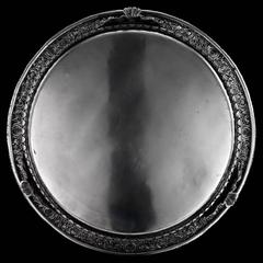 Antique Victorian Cellini Solid Silver Salver, S.Smith, London, circa 1868
