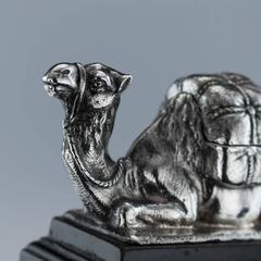 Antique Edwardian Solid Silver Novelty Camel Box, London, circa 1904