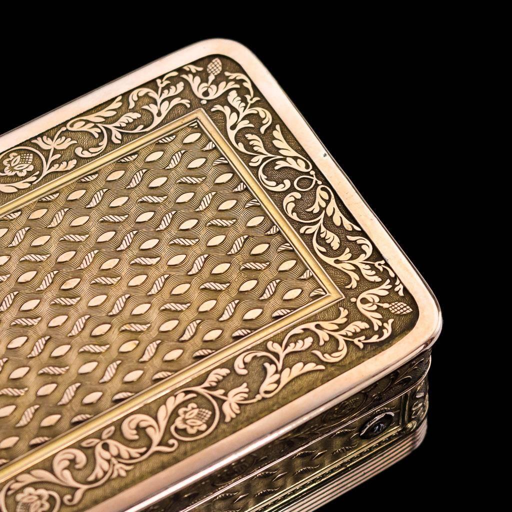 Antique 19th Century French Silver Gilt Music Snuff Box, circa 1810 1