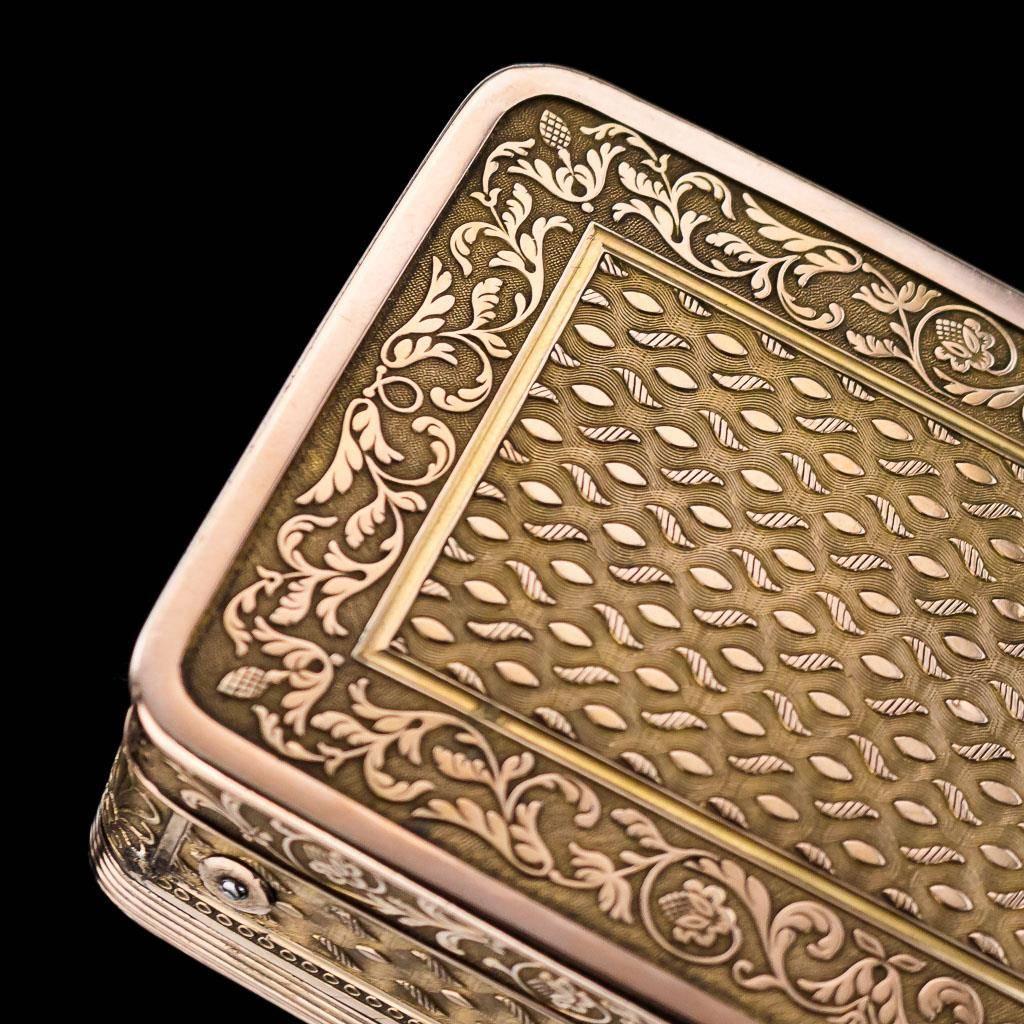 Antique 19th Century French Silver Gilt Music Snuff Box, circa 1810 2