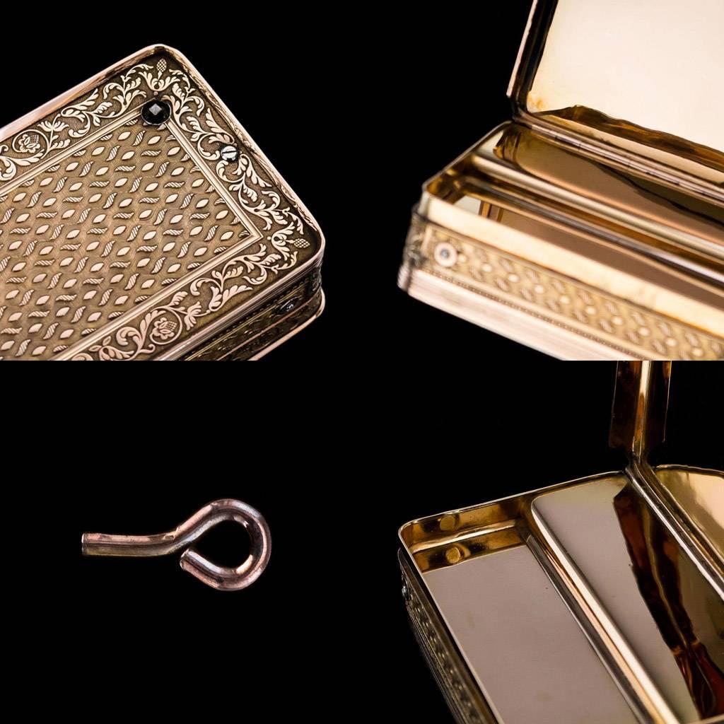 Antique 19th Century French Silver Gilt Music Snuff Box, circa 1810 6