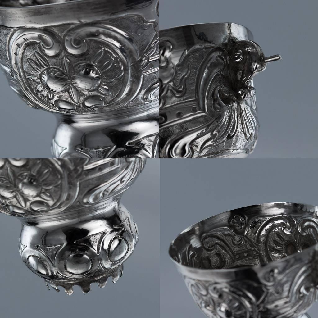 Antique German Neresheimer Solid Silver Pair of Wager Cups, London, circa 1891 2