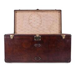 Antique 20th Century Rare Louis Vuitton Cow-Hide Steamer Trunk, circa 1900