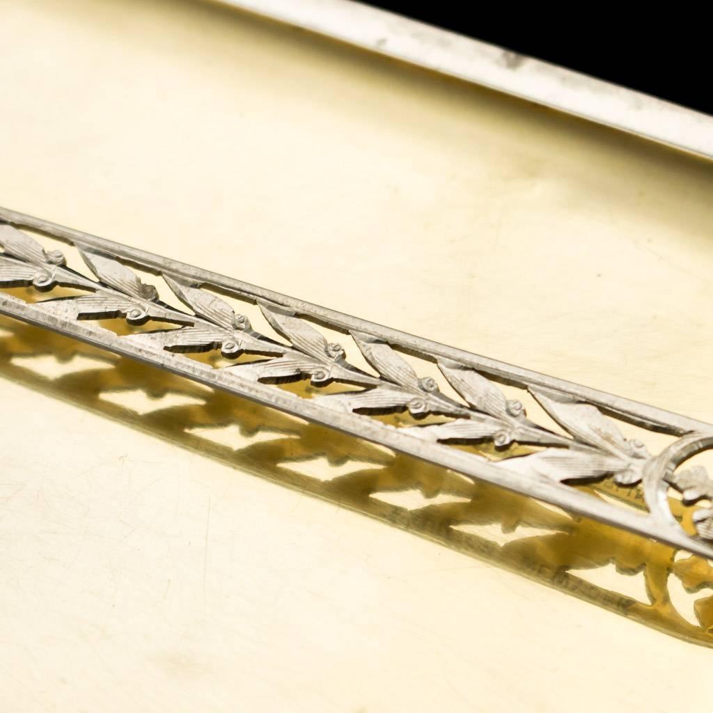 20th Century Cartier Art Deco 14-carat Gold & Silver Cigarette Case, circa 1920 2
