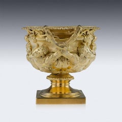 20th Century Edwardian Solid Silver-Gilt Warwick Vase, London, circa 1908