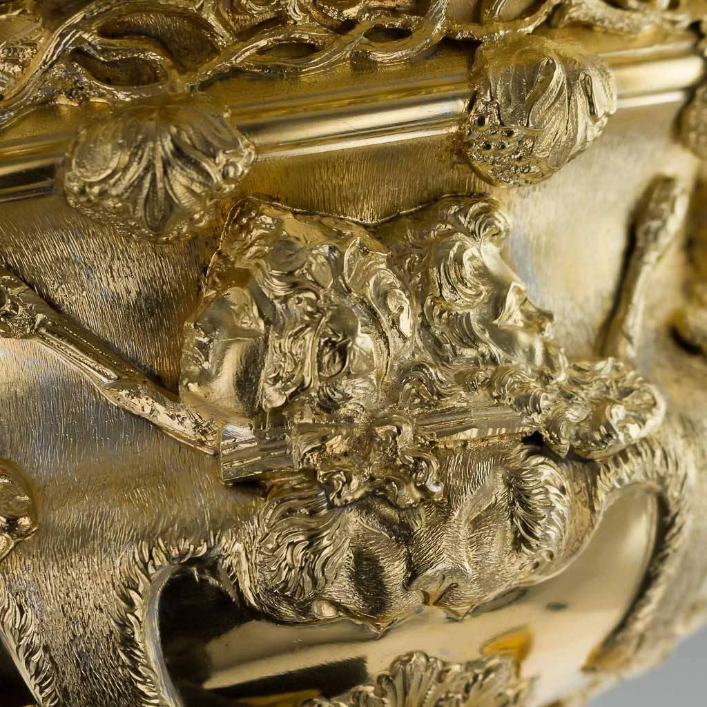 edwardianische Warwick-Vase aus massivem Silber und vergoldet:: London:: um 1908:: 20 1
