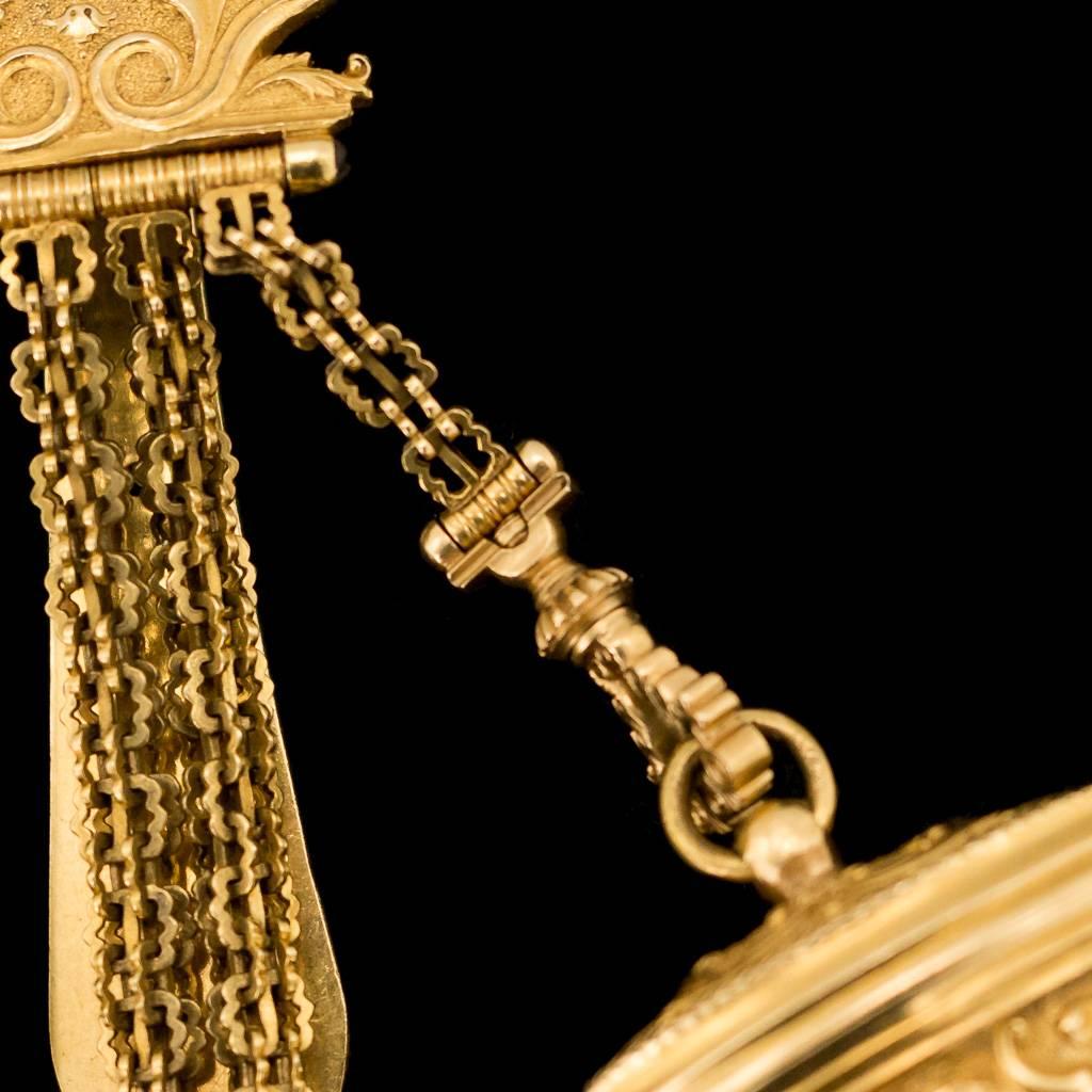 English Antique 18thC Georgian 18-K Gold Chatelaine Etui Christopher Nicholle, c. 1750