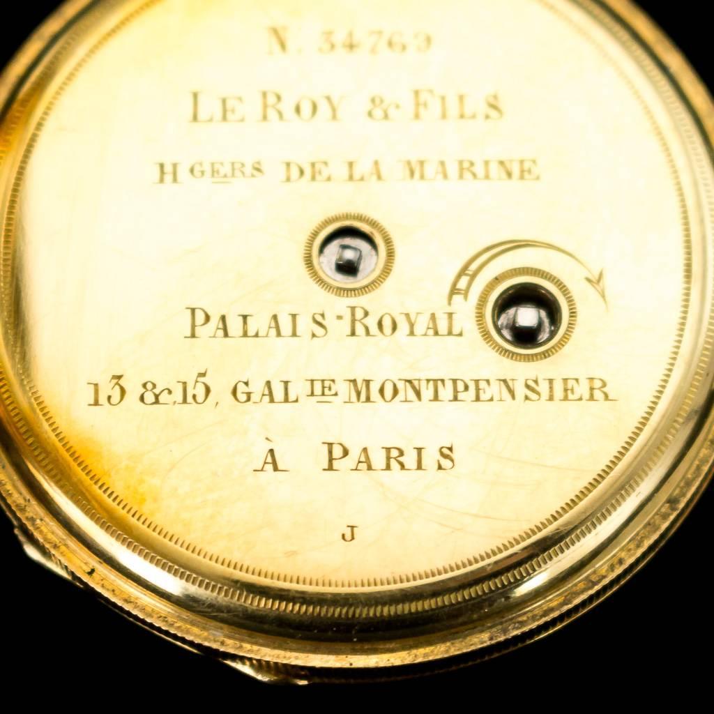 Antique French 18-Karat Gold, Enamel & Diamond-Set Watch Chatelaine, circa 1900 4