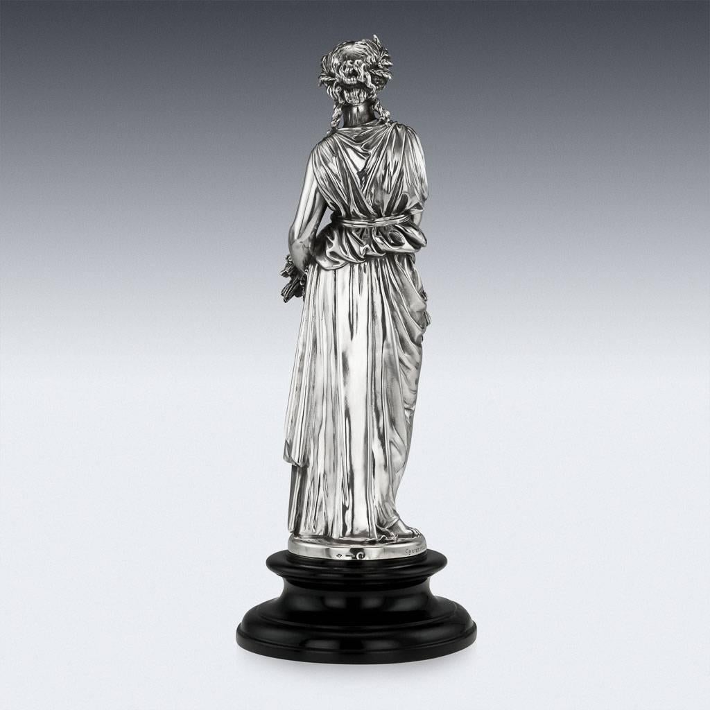 Antique 19th Century French Solid Silver Statue, Christofle, Paris, circa 1860 In Excellent Condition In Royal Tunbridge Wells, Kent