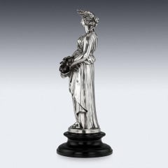 Antique 19th Century French Solid Silver Statue, Christofle, Paris, circa 1860