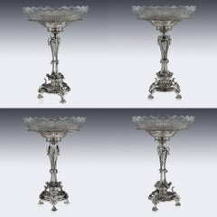 Antique French Christofle Silver Plated Pair of Comports, Paris, circa 1880