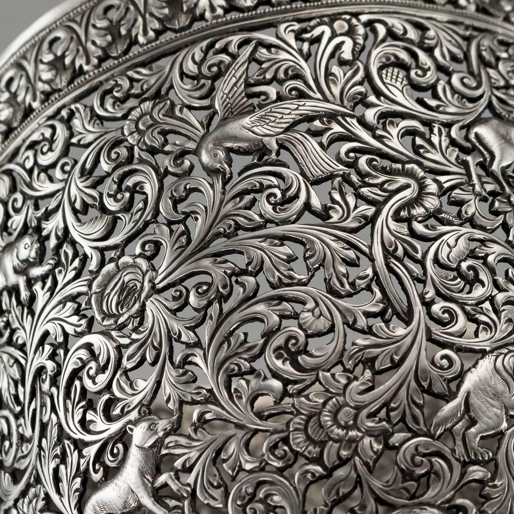 19th Century Indian Cutch Solid Silver Silver Goblet, Animal Scenes, circa 1880 5