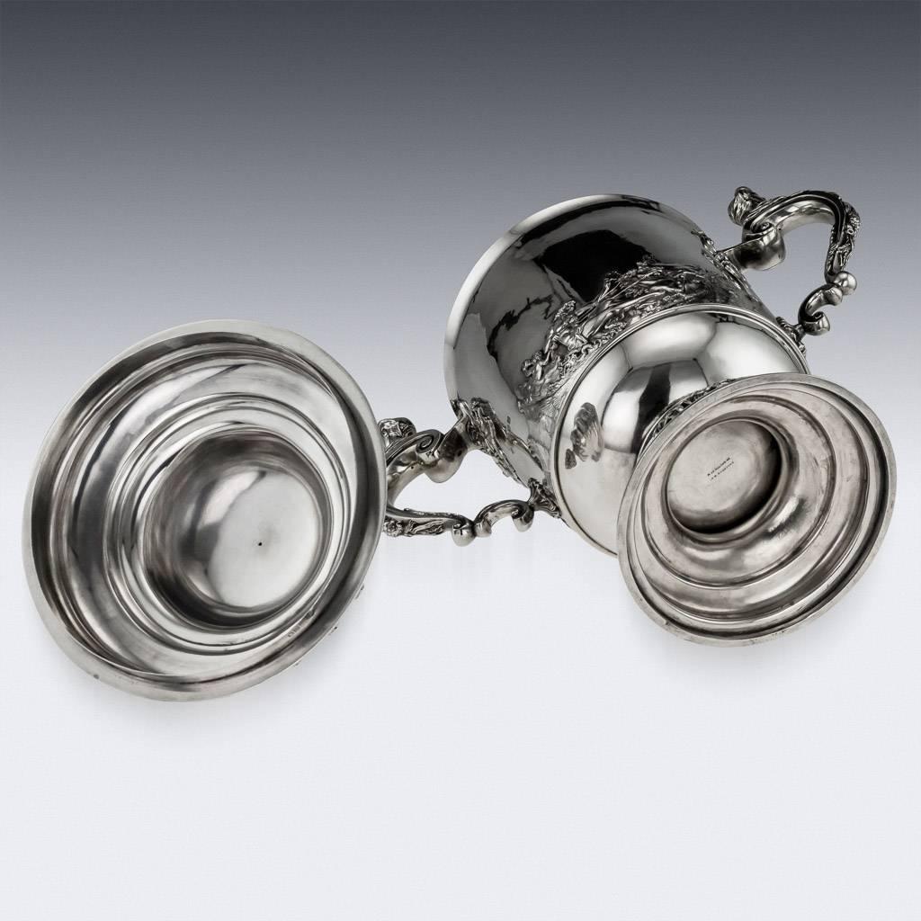 20th Century Edwardian Monumental Solid Silver Cup and Cover, Hancock & Co 2