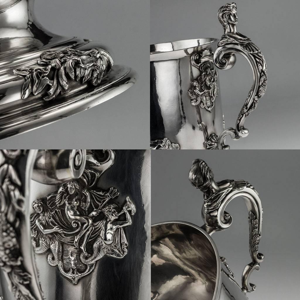 20th Century Edwardian Monumental Solid Silver Cup and Cover, Hancock & Co 4
