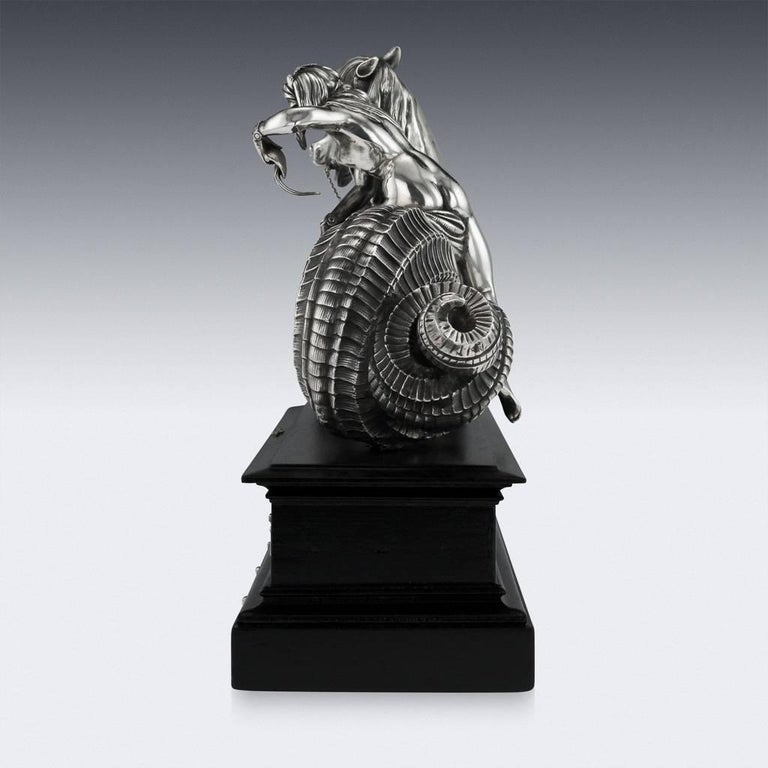 Antique Italian Solid Silver Statues of Poseidon and Amphitrite, Rome