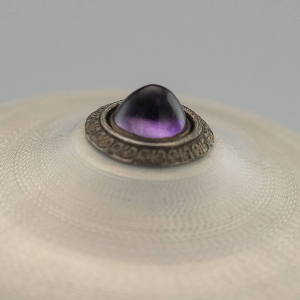 20th Century Russian Faberge Silver and Enamel Bell-Push, Henrik Wigstrom In Excellent Condition In Royal Tunbridge Wells, Kent