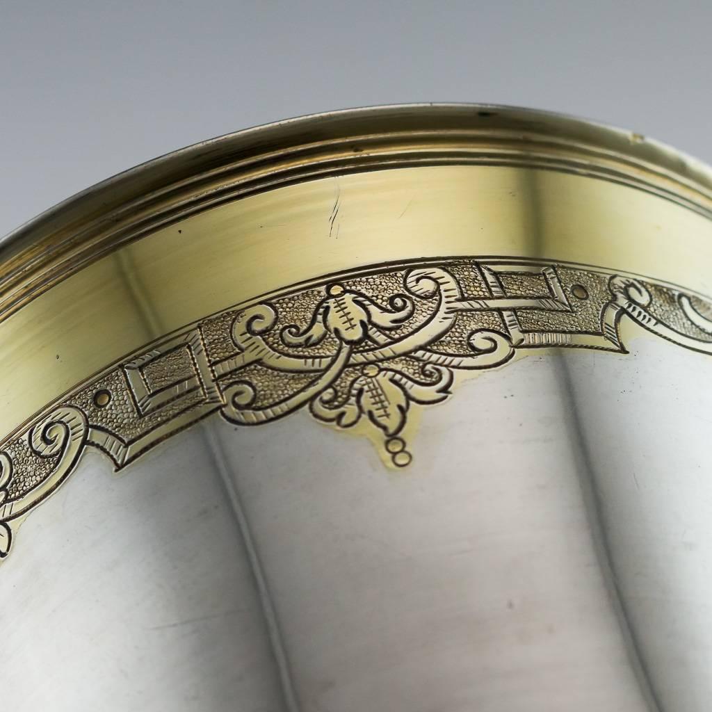 Antique 18th Century Rare German Solid Silver Beaker Cup, Augsburg, circa 1720 In Excellent Condition In Royal Tunbridge Wells, Kent