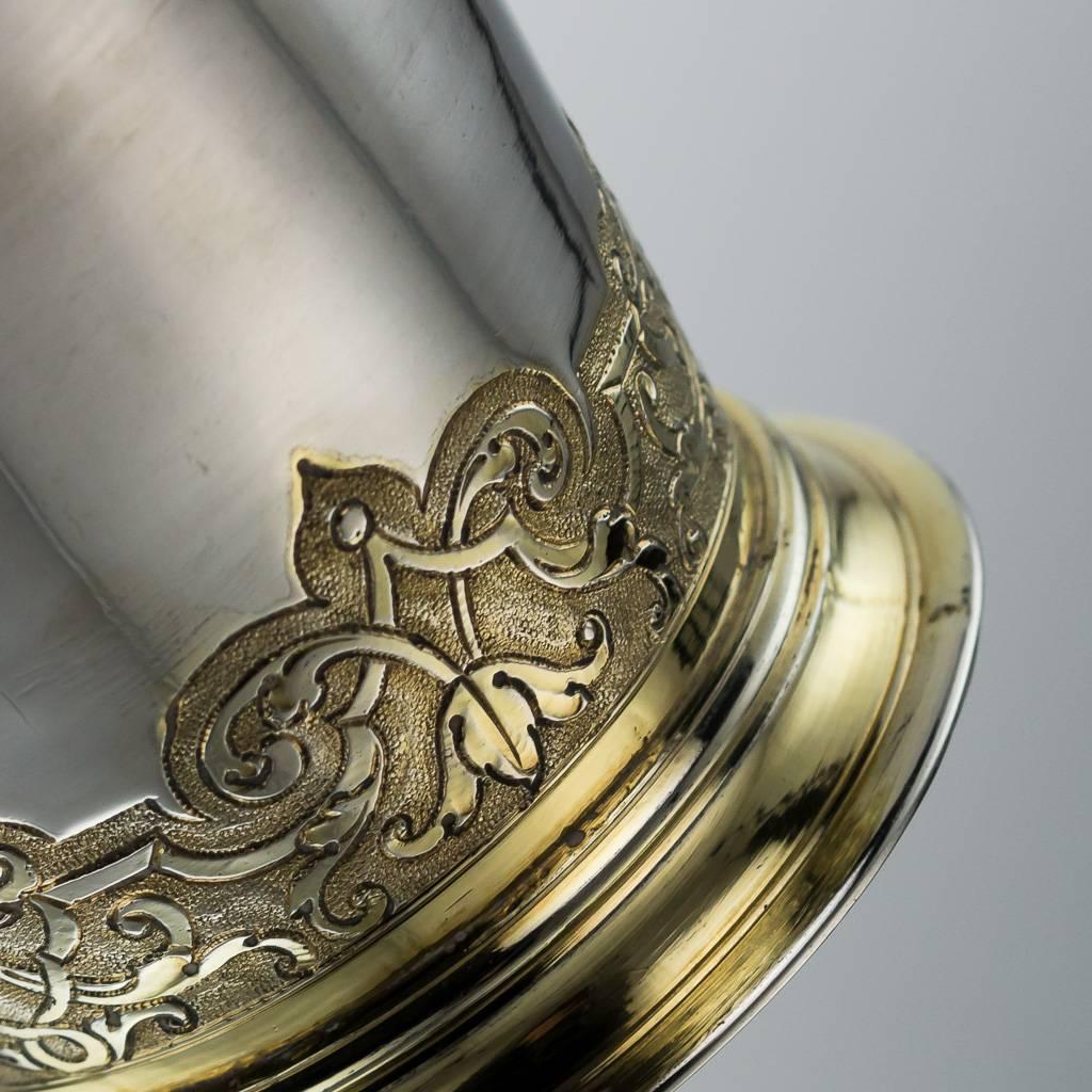 Antique 18th Century Rare German Solid Silver Beaker Cup, Augsburg, circa 1720 2