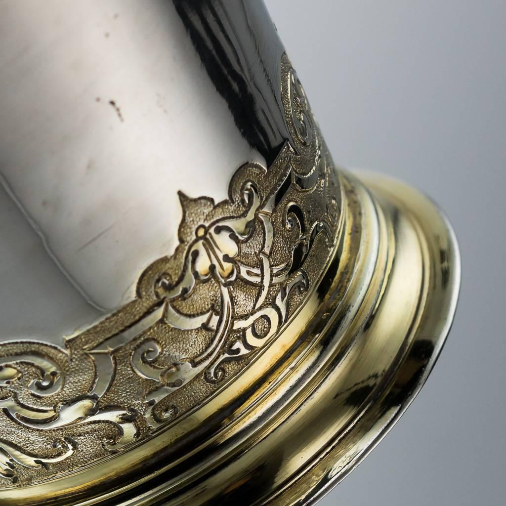 Antique 18th Century Rare German Solid Silver Beaker Cup, Augsburg, circa 1720 3