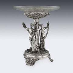 19th Century Georgian Solid Silver Figural Centerpiece, Benjamin Smith, 1822