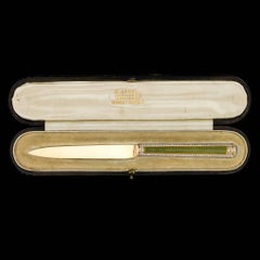 Antique French 18-Karat Gold and Enamel Letter Opener, circa 1820