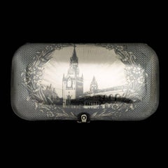 19th Century Russian Solid Silver and Niello Cigarette Case, Moscow, circa 1880