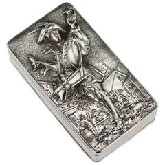 Antique Georgian Solid Silver Pedlar Snuff Box, John Linnit, circa 1820