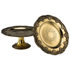 Antique 19th Century Georgian Silver Gilt Tazzas, Edward Farrell, circa 1822