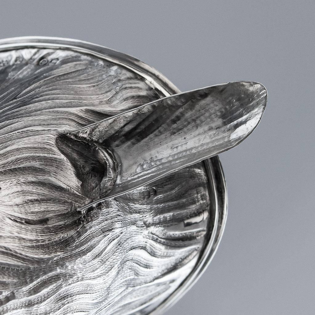 19th Century Antique Rare Georgian Solid Silver Fox Stirrup Cup, Thomas Harper I, circa 1800