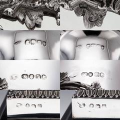 Antique 19th Century Pair of Victorian, Silver Massive Trophy Cups, Signed S.S.