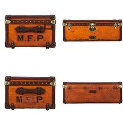 Antique Rare Louis Vuitton Orange Vuittonite Malle Cabin Trunk, circa 1930