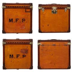 Antique 20th Century Rare Louis Vuitton Orange Vuittonite Hat Box, circa 1930