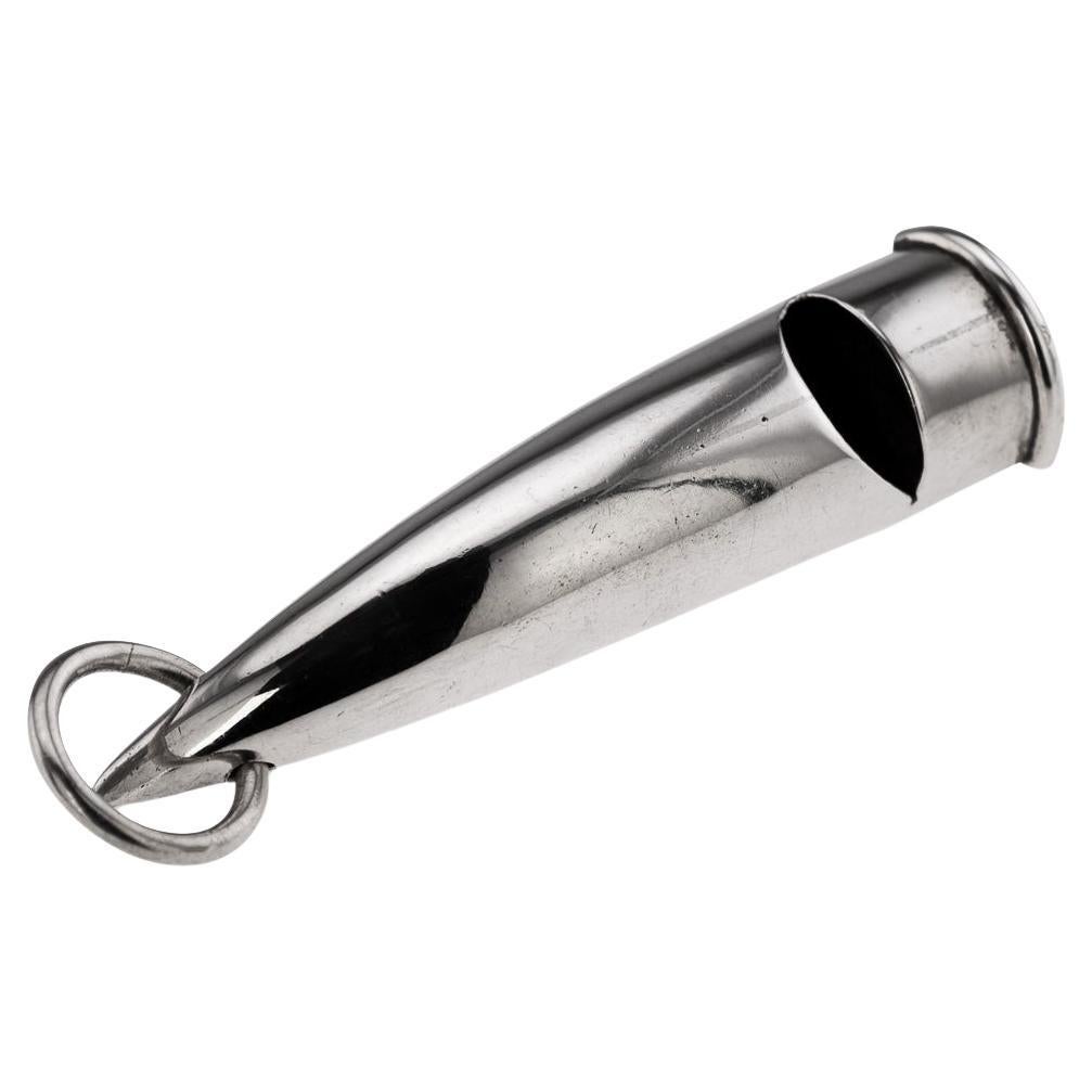 Antique 20thC English Solid Silver Whistle By Sampson Mordan, London c.1920