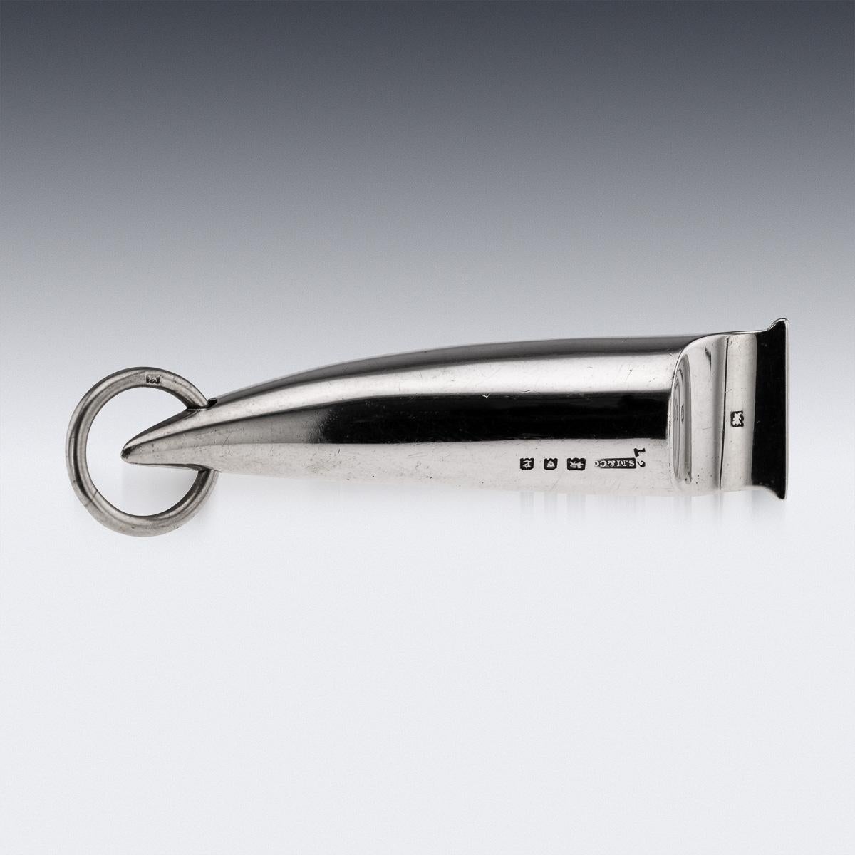 Ancien sifflet en argent massif anglais du 20e siècle par A.I.C. Sampsons, Londres c.1920 Bon état - En vente à Royal Tunbridge Wells, Kent