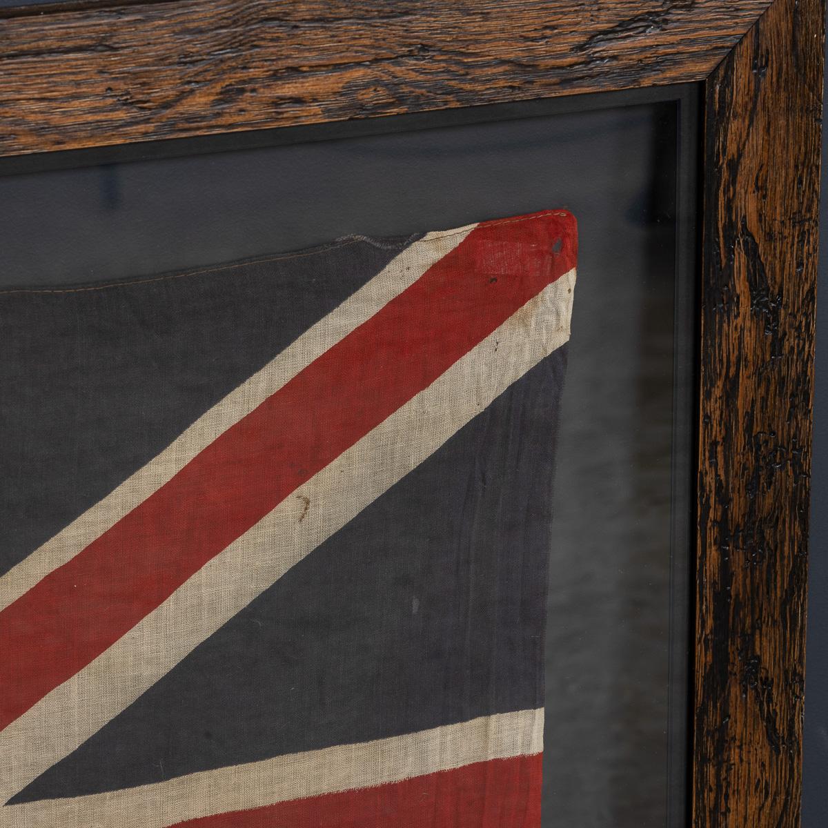 British Vintage 20th Century Glass To Glass Framed Union Flag c.1940 For Sale